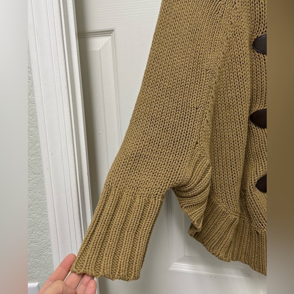 Michael Kors Brown Knit Poncho Sweater Cape Cardigan, Size S - Picture 2 of 9